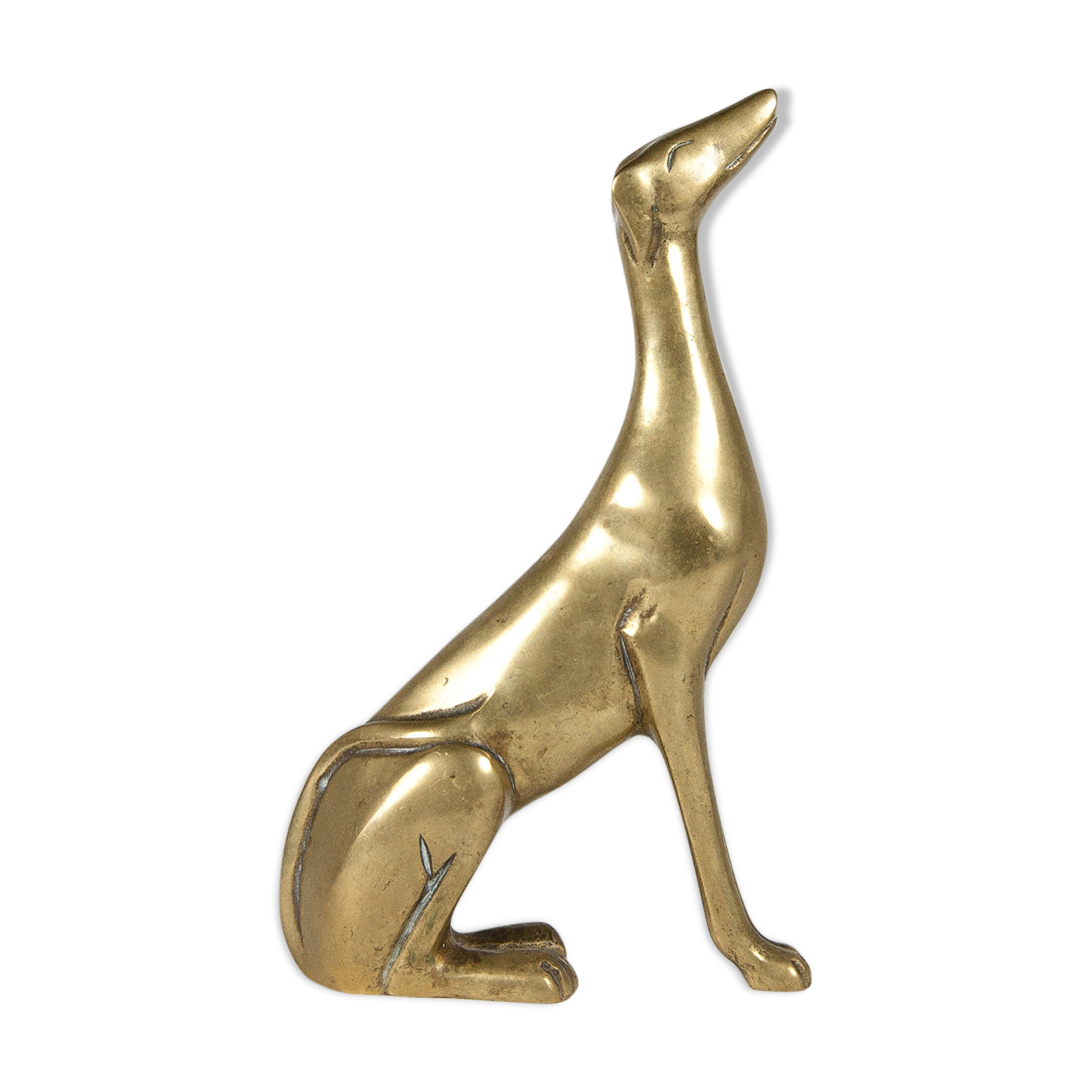 Figurine Sculpture Chien Greyhound oiseau sur holzsockel antique décoration en fonte Figurine Sculpture Chien Greyhound oiseau sur holzsockel antique décoration en fonte
